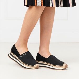 Tory Burch Black Espadrille Flats